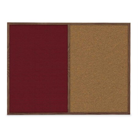 United Visual Products Slim Style Indoor Enclosed Corkboard, 48 UVRDS48SBH-BLACK-DBURGU
